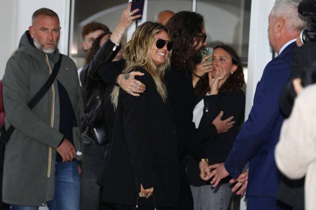 May 12, 2025, Cannes, Cote D azur, France: HEIDI KLUM and her husband TOM KAULITZ are out and about during the the 78th Annual Cannes Film Festival in Cannes, France Cannes France - ZUMAc179 20250512_zep_c179_016 Copyright: xMickaelxChavetx