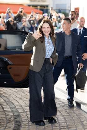 Cannes Jury Diner Jury President, Juliette Binoche attends the 2025 Jury Dinner ahead of the 78th annual Cannes Film Festival at on May 12, 2025 in Cannes, France. Photo by Shootpix ABACAPRESS.COM Cannes France  Copyright: xShootpix ABACAx