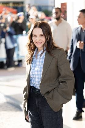 Cannes Jury Diner Jury President, Juliette Binoche attends the 2025 Jury Dinner ahead of the 78th annual Cannes Film Festival at on May 12, 2025 in Cannes, France. Photo by Shootpix ABACAPRESS.COM Cannes France  Copyright: xShootpix ABACAx