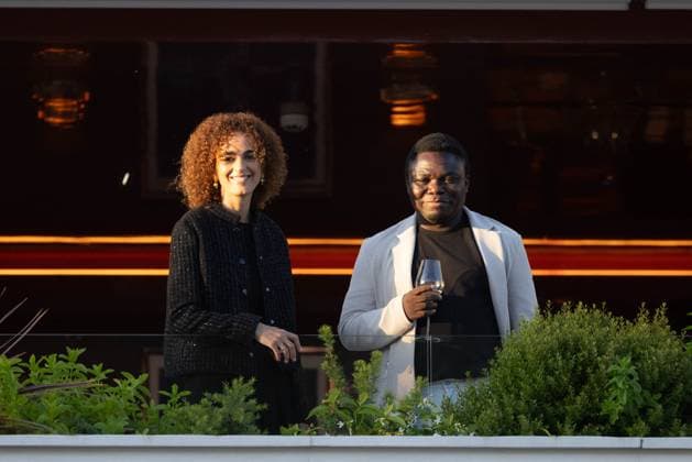 Cannes Jury Diner Jury Members Leïla Slimani and Dieudo Hamadi attend the 2025 Jury Dinner ahead of the 78th annual Cannes Film Festival at on May 12, 2025 in Cannes, France Photo by Shootpix ABACAPRESS.COM Cannes France  Copyright: xShootpix ABACAx