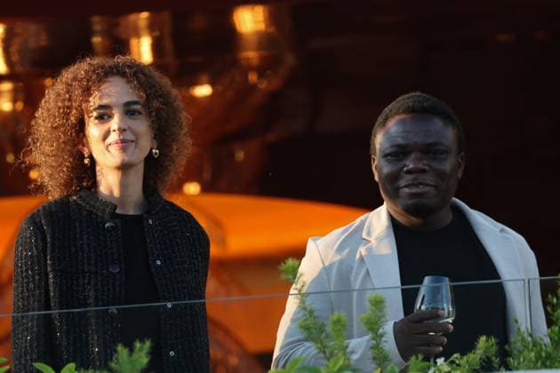 Cannes Jury Diner Jury Members Leïla Slimani and Dieudo Hamadi attend the 2025 Jury Dinner ahead of the 78th annual Cannes Film Festival at on May 12, 2025 in Cannes, France. Photo by Shootpix ABACAPRESS.COM Cannes France  Copyright: xShootpix ABACAx