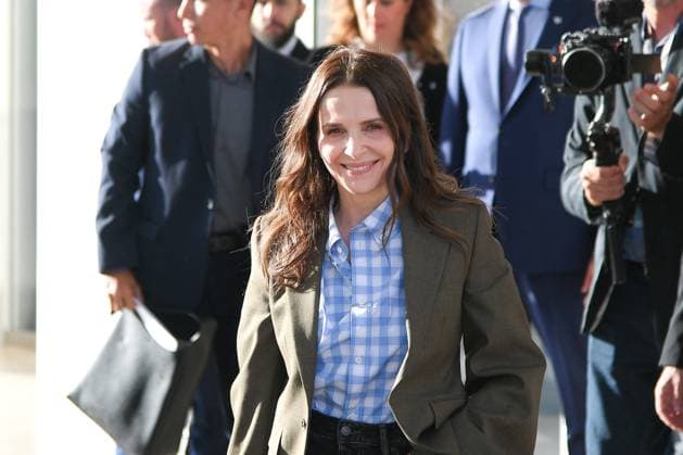 Cannes Jury Diner Juliette Binoche attending the 2025 Jury Dinner ahead of the 78th annual Cannes Film Festival at on May 12, 2025 in Cannes, France. Photo by Lionel Urman ABACAPRESS.COM Cannes France  Copyright: xUrmanxLionel ABACAx