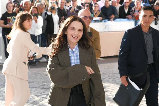 Cannes Jury Diner Juliette Binoche attending the 2025 Jury Dinner ahead of the 78th annual Cannes Film Festival at on May 12, 2025 in Cannes, France. Photo by Lionel Urman ABACAPRESS.COM Cannes France  Copyright: xUrmanxLionel ABACAx