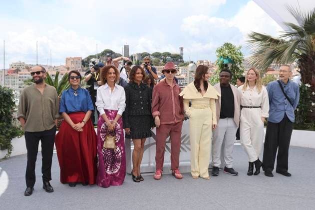 Carlos Reygadas, Payal Kapadia, Leila Slimani, Halle Berry, Jeremy Strong, Juliette Binoche, Dieudo Hamadi, Alba Rohrwacher andHong Sang soo at the International Jury Photocall at the Festival de Cannes 2025 78 Cannes International Film Festival at the Palais des Festivals Cannes, 13 05 2025 Foto:xD.xBedrosianx xFuturexImagex jury_5541