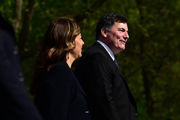 May 13, 2025, Ottawa, On, Canada: Dominic LeBlance arrives for a cabinet swearing-in at Rideau Hall in Ottawa on Tuesday, May 13, 2025. Ottawa Canada  - ZUMAc35_ 20250513_zaf_c35_024 Copyright: xSpencerxColbyx