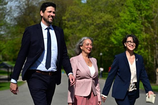 May 13, 2025, Ottawa, On, Canada: Sean Fraser, left to right, Julie Dabrusin and Nathalie Provost arrive for a cabinet swearing-in at Rideau Hall in Ottawa on Tuesday, May 13, 2025. Ottawa Canada  - ZUMAc35_ 20250513_zaf_c35_026 Copyright: xSpencerxColbyx