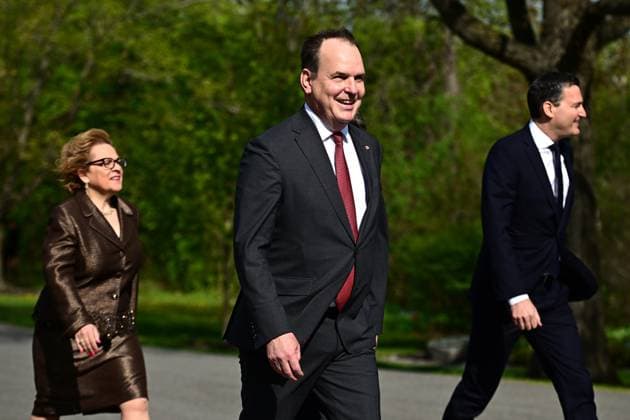 May 13, 2025, Ottawa, On, Canada: Steven MacKinnon arrives for a cabinet swearing-in at Rideau Hall in Ottawa on Tuesday, May 13, 2025. Ottawa Canada  - ZUMAc35_ 20250513_zaf_c35_020 Copyright: xSpencerxColbyx