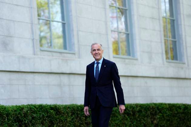 News Bilder des Tages May 13, 2025, Ottawa, On, CANADA: Canadian Prime Minister Mark Carney, arrives for the cabinet swearing-in ceremony at Rideau Hall in Ottawa on Tuesday, May 13, 2025. Ottawa CANADA  - ZUMAc35_ 20250513_zaf_c35_034 Copyright: xJustinxTangx