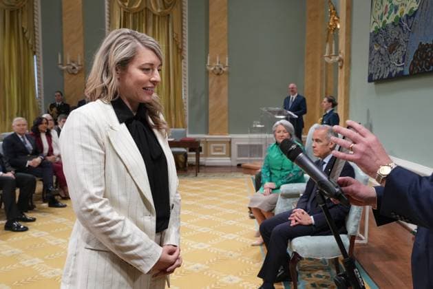 May 13, 2025, Ottawa, On, CANADA: Melanie Joly, Minister of Industry and Minister responsible for Canada Economic Development for Quebec Regions, takes part in the cabinet swearing-in ceremony at Rideau Hall in Ottawa on Tuesday, May 13, 2025. Ottawa CANADA  - ZUMAc35_ 20250513_zaf_c35_062 Copyright: xChristinnexMuschix