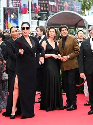 Cannes, 78th Cannes Film Festival 2025, Red Carpet premiere Opening Ceremony Cannes, 78th Cannes Film Festival 2025 - Evening 1 - Opening Night - Opening Ceremony. In the photo Anna Ferzetti and Pierfrancesco Favino and Rossy De Palma Cannes Cannes France  Copyright: xIPA ABACAx