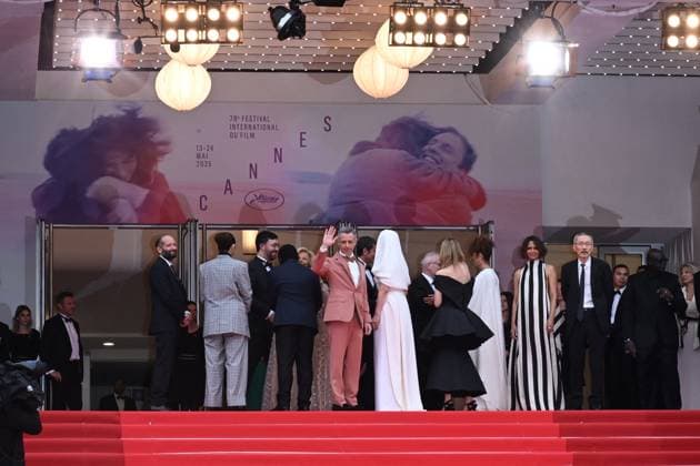 Cannes, 78th Cannes Film Festival 2025, Red Carpet premiere Opening Ceremony Cannes, 78th Cannes Film Festival 2025, Red Carpet premiere Opening Ceremony In the photo: Jeremy Strong, Halle Berry, Hong Sang-soo Cannes France  Copyright: xIPA ABACAx