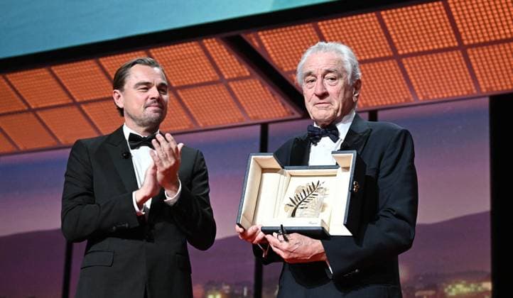 RECORD DATE NOT STATED Robert De Niro Receives Honorary Palme D Or - France Robert De Niro receives an honorary Palme d Or from Leonardo DiCaprio and are seen onstage during the opening ceremony at the 78th annual Cannes Film Festival at the Palais de Festival on May 13, 2025 in Cannes, France. Photo by David Niviere ABACAPRESS.COM Cannes France  Copyright: xNivierexDavid ABACAPRESS.COMx