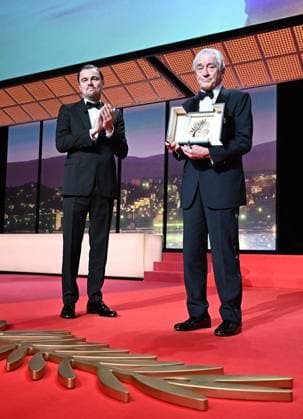 RECORD DATE NOT STATED Robert De Niro Receives Honorary Palme D Or - France Robert De Niro receives an honorary Palme d Or from Leonardo DiCaprio and are seen onstage during the opening ceremony at the 78th annual Cannes Film Festival at the Palais de Festival on May 13, 2025 in Cannes, France. Photo by David Niviere ABACAPRESS.COM Cannes France  Copyright: xNivierexDavid ABACAPRESS.COMx