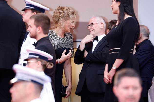Veronica Ferres and Thierry Fremaux at the Opening Ceremony with the premiere of the feature film Partir un jour Leave One Day at the Festival de Cannes 2025 78 Cannes International Film Festival at the Palais des Festivals Cannes, 13 05 2025 Foto:xD.xBedrosianx xFuturexImagex opening_cannes_5527