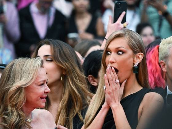 Cannes, 78th Cannes Film Festival 2025 - Night 1 - Opening Ceremony - i beauty Cannes, 78th Cannes Film Festival 2025 - Evening 1 - Opening Ceremony - In the photo: BELLA HADID and Caroline Scheufele Cannes France  Copyright: xIPA ABACAx