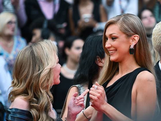 Cannes, France: Cannes, 78th Cannes Film Festival 2025 - Evening 1 - Opening Ceremony - In the photo: BELLA HADID and Caroline Scheufele Cannes France  - ZUMAp169 20250513_zea_p169_1094 Copyright: xManuelexMangiarottix