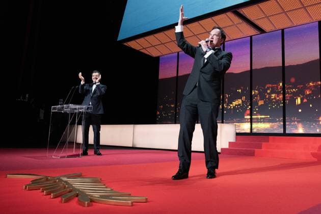 Cannes - Opening Ceremony DN. Quentin Tarantino speaks onstage during the opening ceremony at the 78th annual Cannes Film Festival at the Palais de Festival on May 13, 2025 in Cannes, France. Photo by David NIVIERE ABACAPRESS.COM CANNES France  Copyright: xNivierexDavid ABACAPRESS.COMx