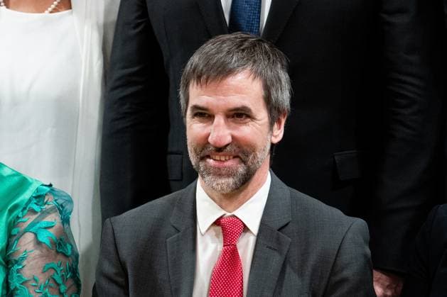 May 13, 2025, Ottawa, On, Canada: Minister of Canadian Identity and Culture and Minister responsible for Official Languages Steven Guilbeault.participates in a family photo following a cabinet swearing in ceremony at Rideau Hall in Ottawa, on Tuesday, May 13, 2025. Ottawa Canada  - ZUMAc35_ 20250513_zaf_c35_391 Copyright: xSpencerxColbyx