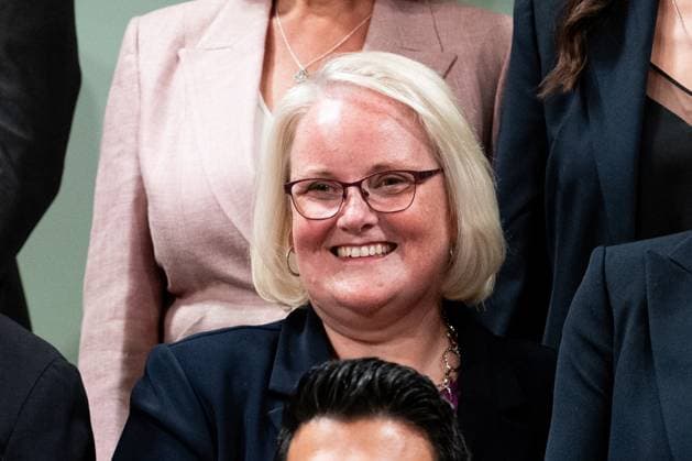 May 13, 2025, Ottawa, On, Canada: Minister of Veterans Affairs and Associate Minister of National Defence Jill McKnight participates in a family photo following a cabinet swearing in ceremony at Rideau Hall in Ottawa, on Tuesday, May 13, 2025. Ottawa Canada  - ZUMAc35_ 20250513_zaf_c35_393 Copyright: xSpencerxColbyx