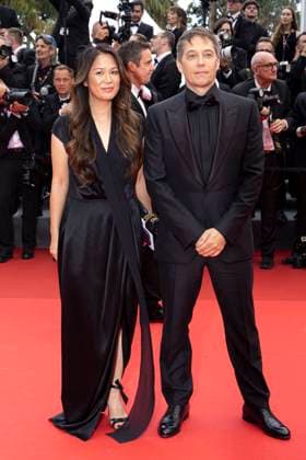 Cannes opening ceremony Claude Lelouch and wife ValÃ rie Perrin- Opening Ceremony And Partir Un Jour (Leave One Day) Red Carpet at the 78th Annual Cannes Film Festival in Cannes, France on May 13, 2025.  Copyright: x Chassery+Courdjix