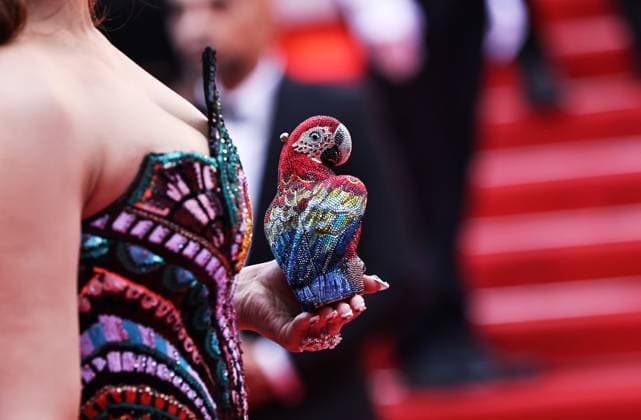 Entertainment Themen der Woche KW20 (250514) -- CANNES, May 14, 2025 -- A guest holding an ornament arrives on the red carpet for the opening ceremony of the 78th edition of the Cannes Film Festival in Cannes, France, May 13, 2025. ) FRANCE-CANNES-FILM FESTIVAL-OPENING GaoxJing 