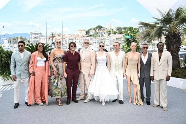 RECORD DATE NOT STATED Cannes - Mission Impossible The Final Reckoning Photocall Tom Cruise, Hayley Atwell, Simon Pegg, Pom Klementieff, Angela Bassett, Greg Tarzan Davis, Esai Morales, Hannah Waddingham, Tramell Tillman, David Ellison and Christopher McQuarrie posing at the photocall for Mission: Impossible - The Final Reckoning, presented Out of Competition, Cannes, France on May 14, 2025 as part of the 78th Cannes Film Festival. Photo by David Niviere ABACAPRESS.COM Cannes France Copyright: xNivierexDavid ABACAPRESS.COMx