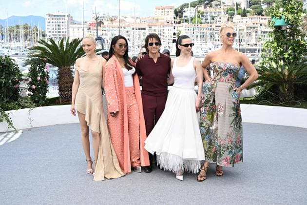 RECORD DATE NOT STATED Cannes - Mission Impossible The Final Reckoning Photocall Pom Klementieff, Angela Bassett, Tom Cruise, Hayley Atwell and Hannah Waddingham posing at the photocall for Mission: Impossible - The Final Reckoning, presented Out of Competition, Cannes, France on May 14, 2025 as part of the 78th Cannes Film Festival. Photo by David Niviere ABACAPRESS.COM Cannes France  Copyright: xNivierexDavid ABACAPRESS.COMx