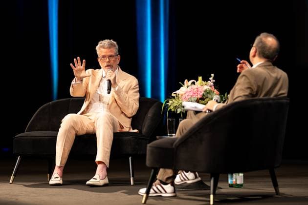 78eme Festival International du Film de Cannes Masterclass de Christopher Macquarrie 78th Cannes International Film Festival Masterclass by Christopher Macquarrie 444158 2025 05 14 Cannes France McQuarrie, Christopher Allouche, Didier  Copyright: xEstellexCarlierx xStarfacex STAR_444158_003