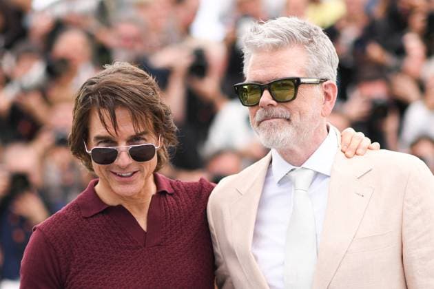 Cannes Mission Impossible The Final Reckoning Photocall AM Tom Cruise and Christopher McQuarrie posing at the photocall for Mission: Impossible – The Final Reckoning, presented Out of Competition, Cannes, France on May 14, 2025 as part of the 78th Cannes Film Festival. Photo by Aurore Marechal ABACAPRESS.COM Cannes France  Copyright: xMarechalxAurore ABACAx