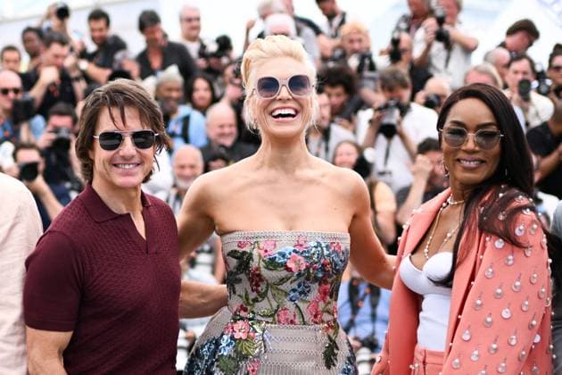 Cannes Mission Impossible The Final Reckoning Photocall AM Tom Cruise, Angela Bassett and Hannah Waddingham posing at the photocall for Mission: Impossible – The Final Reckoning, presented Out of Competition, Cannes, France on May 14, 2025 as part of the 78th Cannes Film Festival. Photo by Aurore Marechal ABACAPRESS.COM Cannes France  Copyright: xMarechalxAurore ABACAx