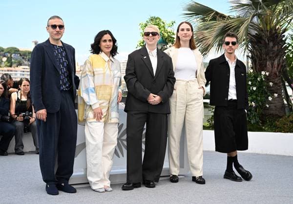 Italian director Roberto Minervi, French director Louise Courvoisier, British director Mollie Manning Walker, Croatian festival director Vanja Kaludjercic and Argentinian actor Nahuel Perez Biscayart attend the Un Certain Regard Jury photo call at the 78th Cannes Film Festival in Cannes, France on Wednesday May 14, 2025.  CAN20250514151 RUNExHELLESTAD