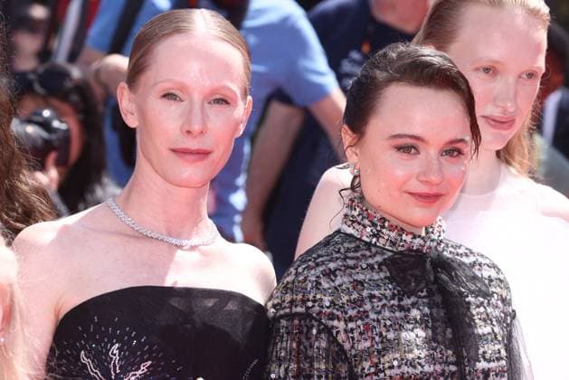 Cannes Sound Of Falling Screening JD Susanne Wust and Lena Urzendowsky walking the red carpet ahead of the screening of Sound of Falling, presented in Competition, Cannes, France on May 14, 2025 as part of the 78th Cannes Film Festival. Jerome Domine ABACAPRESS.COM Cannes France  Copyright: xDominexJerome ABACAx