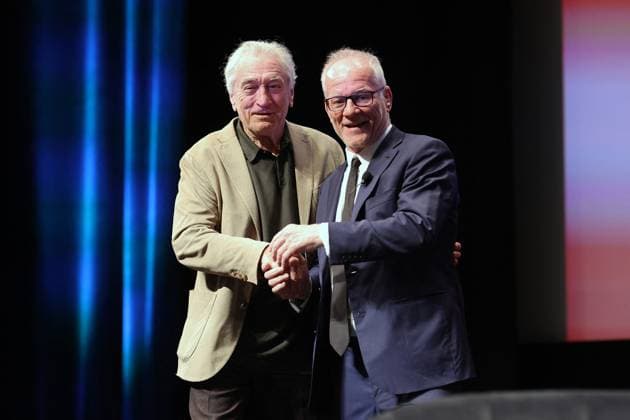 Cannes - Master Class With Robert De Niro Robert De Niro , Thierry Fremaux attend at his Master Class during of the 78th annual Cannes Film Festival on May 14, 2025 in Cannes, France. Photo by Jean-Philippe Pariente Pool ABACAPRESS.COM Cannes France  Copyright: xDominexJerome ABACAx