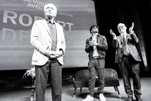 78th International Cannes Film Festival 78eme Festival International du Film de Cannes Masterclass with Robert de Niro 444181 2025 05 14 France De Niro, Robert Frémaux, Thierry Artist JR JR  Copyright: xEstellexCarlierx xStarfacex STAR_444181_034