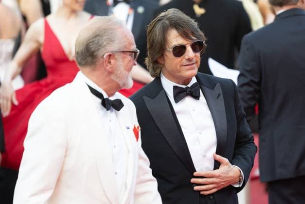 Internationale Filmfestspiele von Cannes, Mission Impossible - The Final Reckoning Premiere 78. Internationalen Filmfestspiele von Cannes 2025 - Eröffnung Cannes, Frankreich - 14.5.2024: Erik Jendresen und Tom Cruise während des Roten Teppichs zu Roten Teppichs zu MISSION: IMPOSSIBLE - THE FINAL RECKONING während der 78. Internationalen Filmfestspiele von Cannes. Die 78. Internationalen Filmfestspiele von Cannes finden vom 13. bis 24. Mai 2025 statt. Provence-Alpes-CÃ te d™Azur
