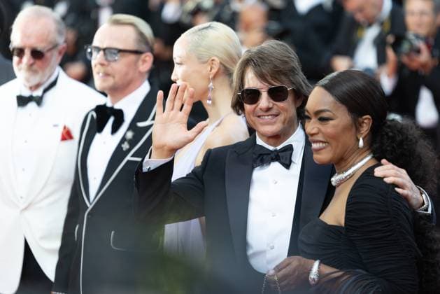 Internationale Filmfestspiele von Cannes, Mission Impossible - The Final Reckoning Premiere 78. Internationalen Filmfestspiele von Cannes 2025 - Eröffnung Cannes, Frankreich - 14.5.2024: Simon Pegg, Pom Klementieff, Tom Cruise and Angela Bassett während des Roten Teppichs zu Roten Teppichs zu MISSION: IMPOSSIBLE - THE FINAL RECKONING während der 78. Internationalen Filmfestspiele von Cannes. Die 78. Internationalen Filmfestspiele von Cannes finden vom 13. bis 24. Mai 2025 statt. Provence-Alpes-CÃ te d™Azur