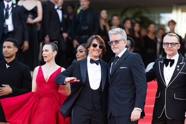Internationale Filmfestspiele von Cannes, Mission Impossible - The Final Reckoning Premiere 78. Internationalen Filmfestspiele von Cannes 2025 - Eröffnung Cannes, Frankreich - 14.5.2024: Hayley Atwell, Angela Bassett, Tom Cruise, Christopher McQuarrie and Simon Pegg während des Roten Teppichs zu Roten Teppichs zu MISSION: IMPOSSIBLE - THE FINAL RECKONING während der 78. Internationalen Filmfestspiele von Cannes. Die 78. Internationalen Filmfestspiele von Cannes finden vom 13. bis 24. Mai 2025 statt. Provence-Alpes-CÃ te d™Azur
