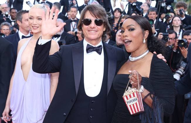 Internationale Filmfestspiele von Cannes, Mission Impossible - The Final Reckoning Premiere Cannes - Mission Impossible - The Final Reckoning Red Carpet Pom Klementieff, Tom Cruise and Angela Bassett at the Mission Impossible - The Final Reckoning red carpet at the 78th annual Cannes Film Festival at Palais des Festivals on May 14, 2025 in Cannes, France. Photo by Jerome Domine ABACAPRESS.COM Cannes France  Copyright: xDominexJerome ABACAx
