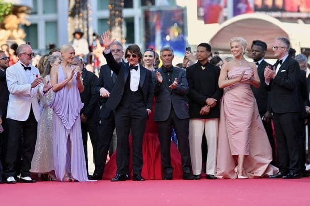 Internationale Filmfestspiele von Cannes, Mission Impossible - The Final Reckoning Premiere Cannes - Mission Impossible - The Final Reckoning Red Carpet Tom Cruise, Hayley Atwell, Simon Pegg, Pom Klementieff, Angela Bassett and the cast of Mission: Impossible - The Final Reckoning walking the red carpet for the Out of Competition premiere, Cannes, France on May 14, 2025 as part of the 78th Cannes Film Festival. Photo by Franck Castel ABACAPRESS.COM  Copyright: xCastelxFranck ABACAx