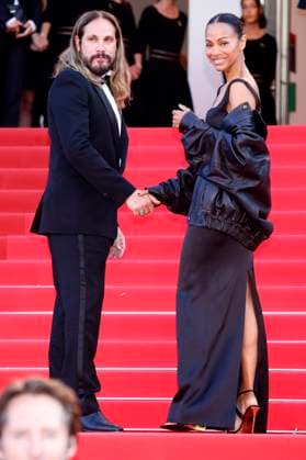 Marco Perego with wife Zoe Saldana at the premiere of the feature film Mission Impossible 8 The Final Reckoning at the Festival de Cannes 2025 78 Cannes International Film Festival at the Palais des Festivals Cannes, 14 05 2025 Foto:xD.xBedrosianx xFuturexImagex mission_prem_5555