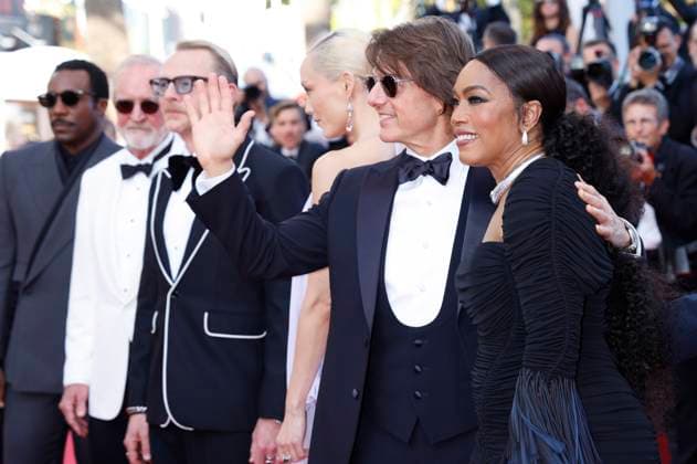 Tramell Tillman, Erik Jendresen, Simon Pegg, Pom Klementieff, Tom Cruise and Angela Bassett at the premiere of the feature film Mission Impossible 8 The Final Reckoning at the Festival de Cannes 2025 78 Cannes International Film Festival at the Palais des Festivals Cannes, 14 05 2025 Foto:xD.xBedrosianx xFuturexImagex mission_prem_5568