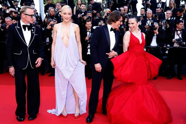 Simon Pegg, Pom Klementieff, Tom Cruise and Hayley Atwell at the premiere of the feature film Mission Impossible 8 The Final Reckoning at the Festival de Cannes 2025 78 Cannes International Film Festival at the Palais des Festivals Cannes, 14 05 2025 Foto:xD.xBedrosianx xFuturexImagex mission_prem_5571