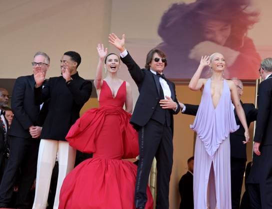 Internationale Filmfestspiele von Cannes, Mission Impossible - The Final Reckoning Premiere Mission Impossible - The Final Reckoning Premiere at 78th Festival de Cannes - Cannes, France CANNES, FRANCE. May 14, 2025: Eddie Hamilton, Greg Tarzan Davis, Hayley Atwell, Tom Cruise & Pom Klementieff at the premiere for Mission Impossible - The Final Reckoning at the 78th Festival de Cannes. Picture: Paul Smith Featureflash Cannes France  Copyright: xPaulxSmithx xFeatureflashx
