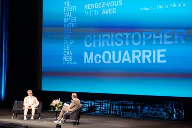 78eme Festival International du Film de Cannes Masterclass de Christopher Mcquarrie 78eme Festival International du Film de Cannes Masterclass de Christopher Macquarrie 78th Cannes International Film Festival Masterclass by Christopher Macquarrie 444158 2025 05 14 Cannes France McQuarrie, Christopher Allouche, Didier Cannes France  Copyright: xOLIVIERxBORDEx xBESTIMAGExOLIVIERxBORDEx xBESTIMAGEx