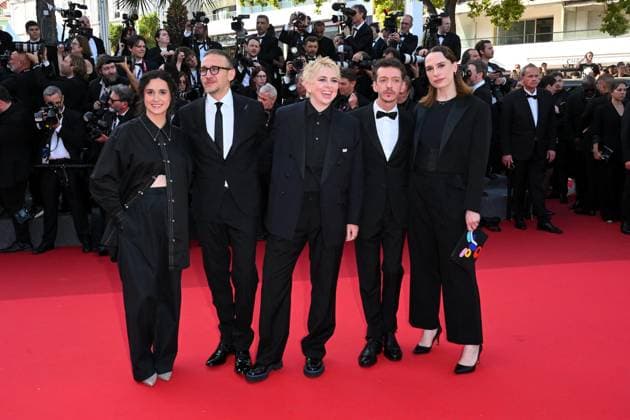 Cannes, 78th Cannes Film Festival 2025 - evening 2 - Red Carpet premiere of the film Mission: Impossible – The Final Reckoning Cannes, 78th Cannes Film Festival 2025 - evening 2 - Red Carpet premiere of the film Mission: Impossible – The Final Reckoning In the photo: Nahuel Perez Biscayart, Vanja Kaludjercic, Molly Manning Walker, Roberto Minervini,Louise Courvoisier Cannes France  Copyright: xIPA ABACAx