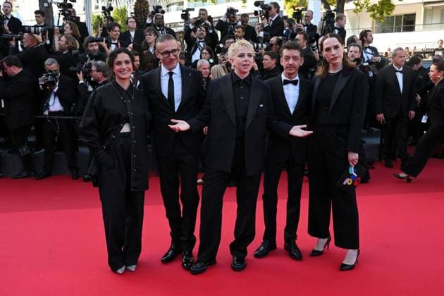 Cannes, 78th Cannes Film Festival 2025 - evening 2 - Red Carpet premiere of the film Mission: Impossible – The Final Reckoning Cannes, 78th Cannes Film Festival 2025 - evening 2 - Red Carpet premiere of the film Mission: Impossible – The Final Reckoning In the photo: Nahuel Perez Biscayart, Vanja Kaludjercic, Molly Manning Walker, Roberto Minervini,Louise Courvoisier Cannes France  Copyright: xIPA ABACAx