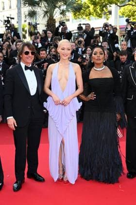 Cannes, France: Cannes, 78th Cannes Film Festival 2025 - evening 2 - Red Carpet premiere of the film Mission: Impossible The Final Reckoning In the photo: Tom Cruise, Pom Klementieff, Angela Bassett Cannes France  - ZUMAp169 20250514_zea_p169_1560 Copyright: xTerenghi Ipax