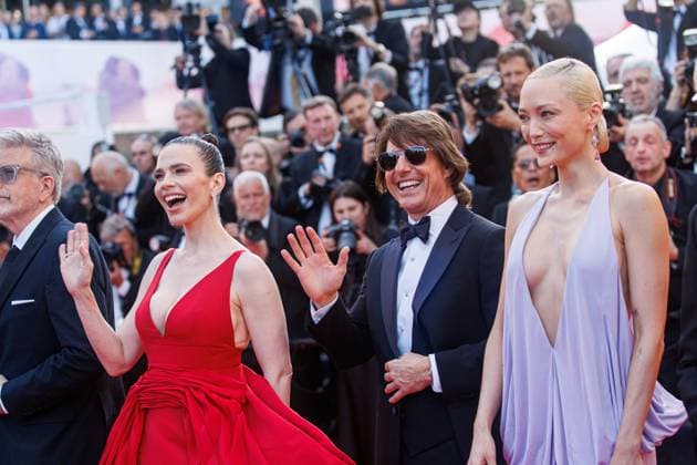 Festival de Cannes Premiere Mission Impossible The Final Reckoning Christopher McQuarrie, Hayley Atwell, Tom Cruise and Pom Klementieff at the premiere of Mission Impossible The Final Reckoning during the 78 Cannes Film Festival on 14 05 2025 Copyright: xEventpressxKochanx