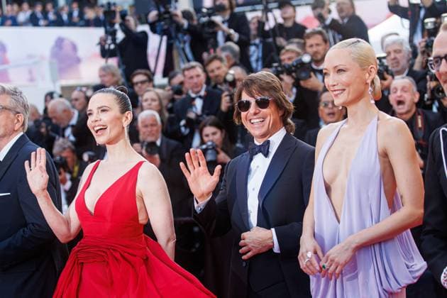 Festival de Cannes Premiere Mission Impossible The Final Reckoning Hayley Atwell, Tom Cruise and Pom Klementieff at the premiere of Mission Impossible The Final Reckoning during the 78 Cannes Film Festival on 14 05 2025 Copyright: xEventpressxKochanx