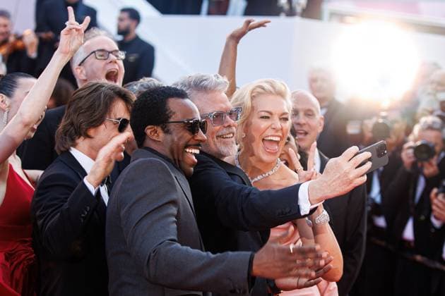 Festival de Cannes Premiere Mission Impossible The Final Reckoning Tramell Tillman, Christopher McQuarrie, Hannah Waddingham and Brian Robbins at the premiere of Mission Impossible The Final Reckoning during the 78 Cannes Film Festival on 14 05 2025 Copyright: xEventpressxKochanx